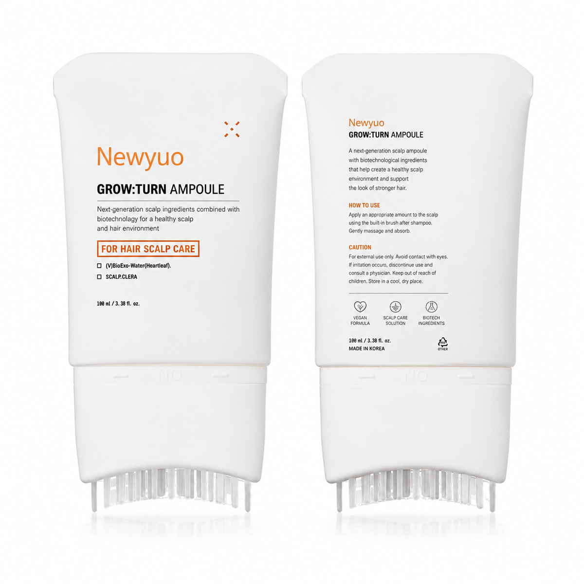 Newyuo Hair Growth Serum | Nourishing Scalp Treatment with Built-In Brush