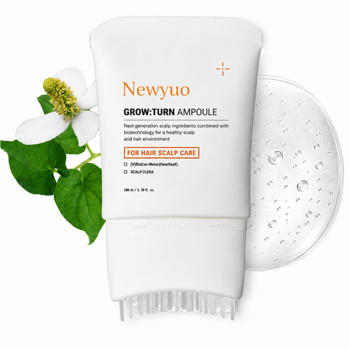 Newyuo Hair Growth Serum | Nourishing Scalp Treatment with Built-In Brush
