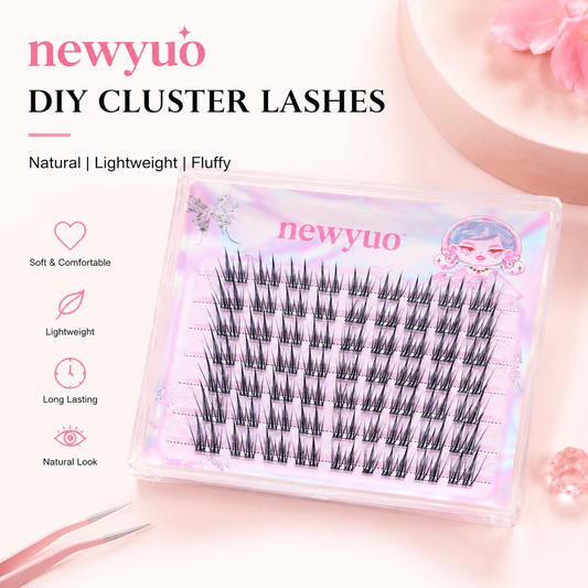 Winged Fox Eye Cluster Lashes – Natural Fluffy False Eyelashes