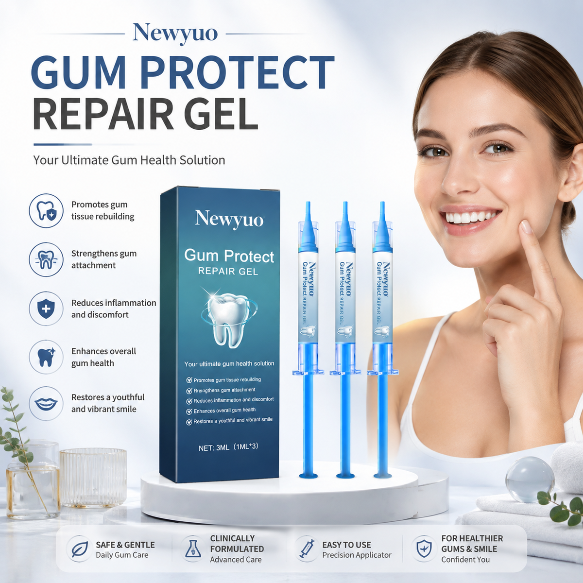 Newyuo Gum Repair Gel | Soothe & Strengthen Gums