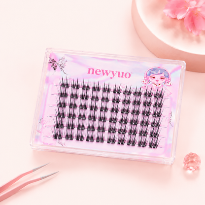 Winged Fox Eye Cluster Lashes – Natural Fluffy False Eyelashes